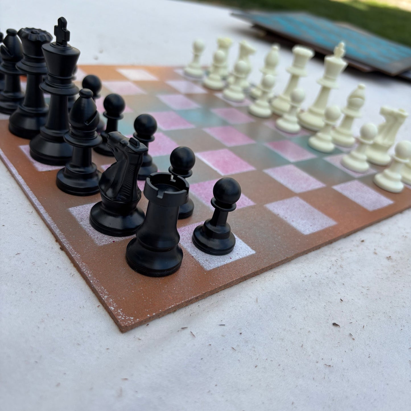 Pink Mist - Painted Chess Set