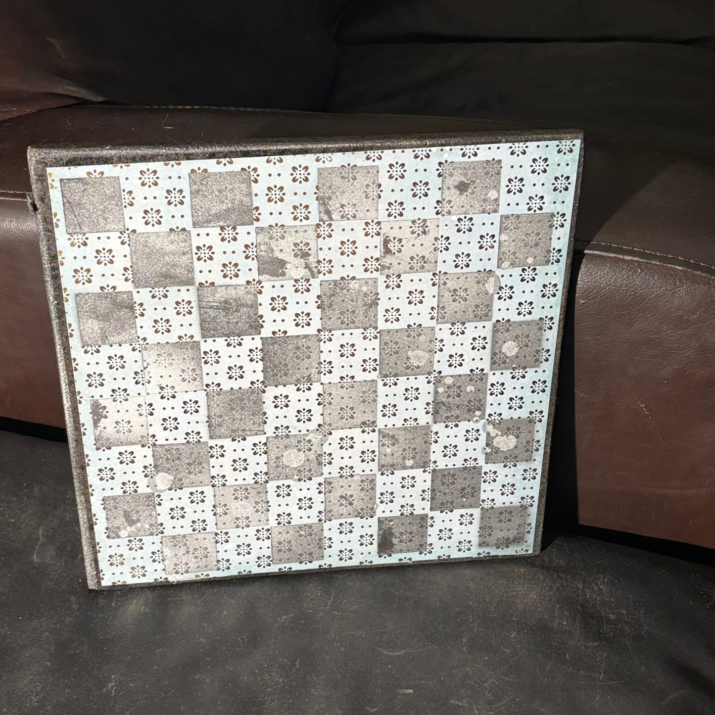 Light Blue Mist - Scrapbook Chess Board