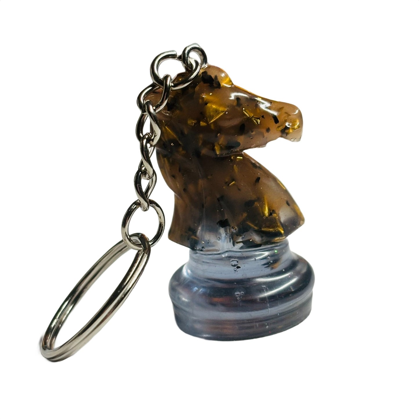 Brown/Blue Royal Knight - Handmade Resin Keychain
