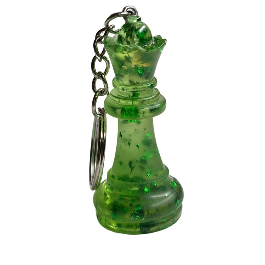 Fire Green Queen - Handmade Resin Keychain