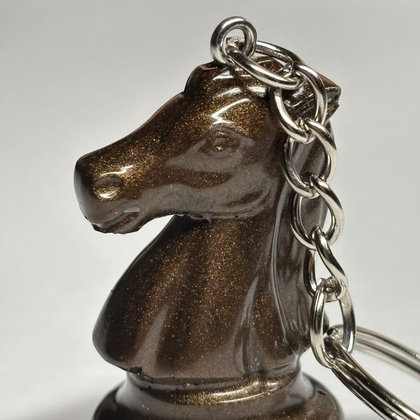 Royal Brown Knight - Handmade Resin Keychain