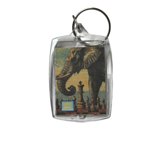 Elephant - Chess  Photo Keychain