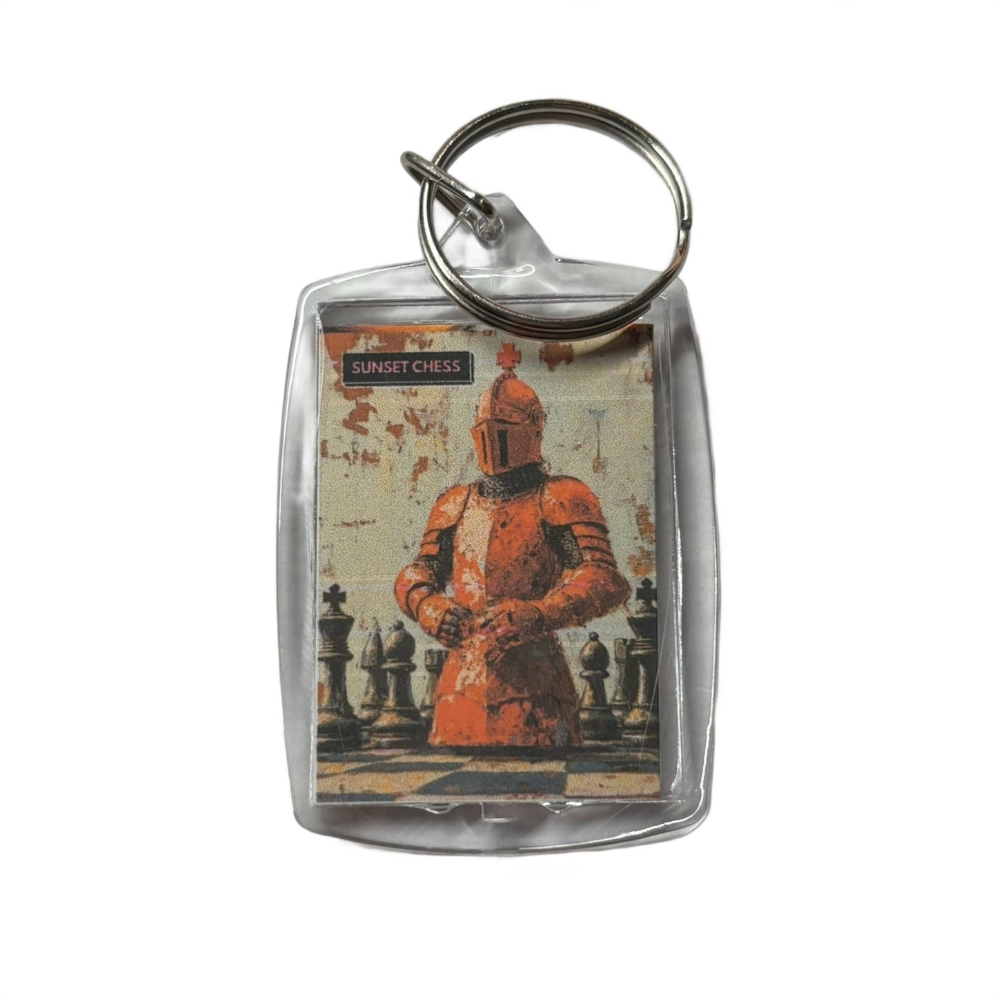 Orange Knight - Chess  Photo Keychain