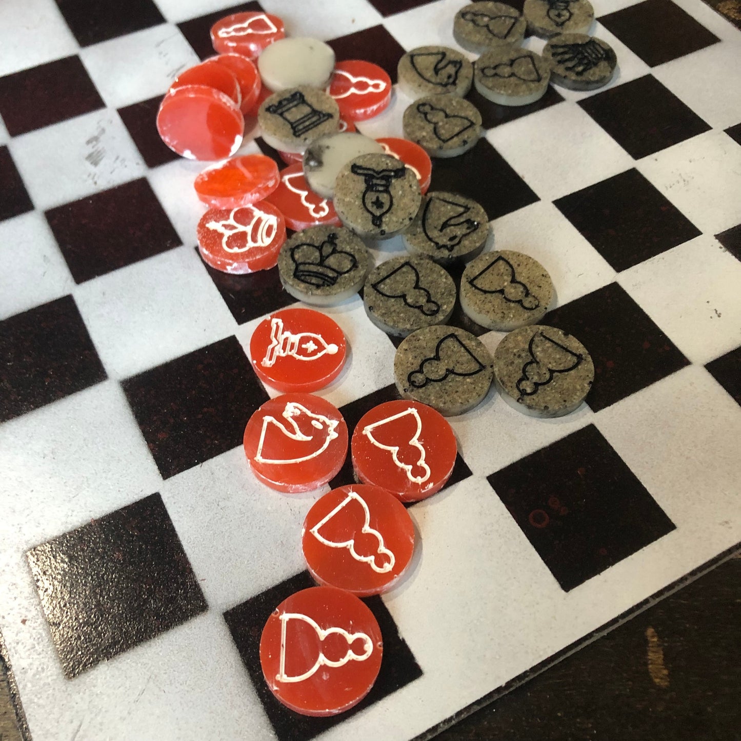 Castle Gray - Painted Chess Set