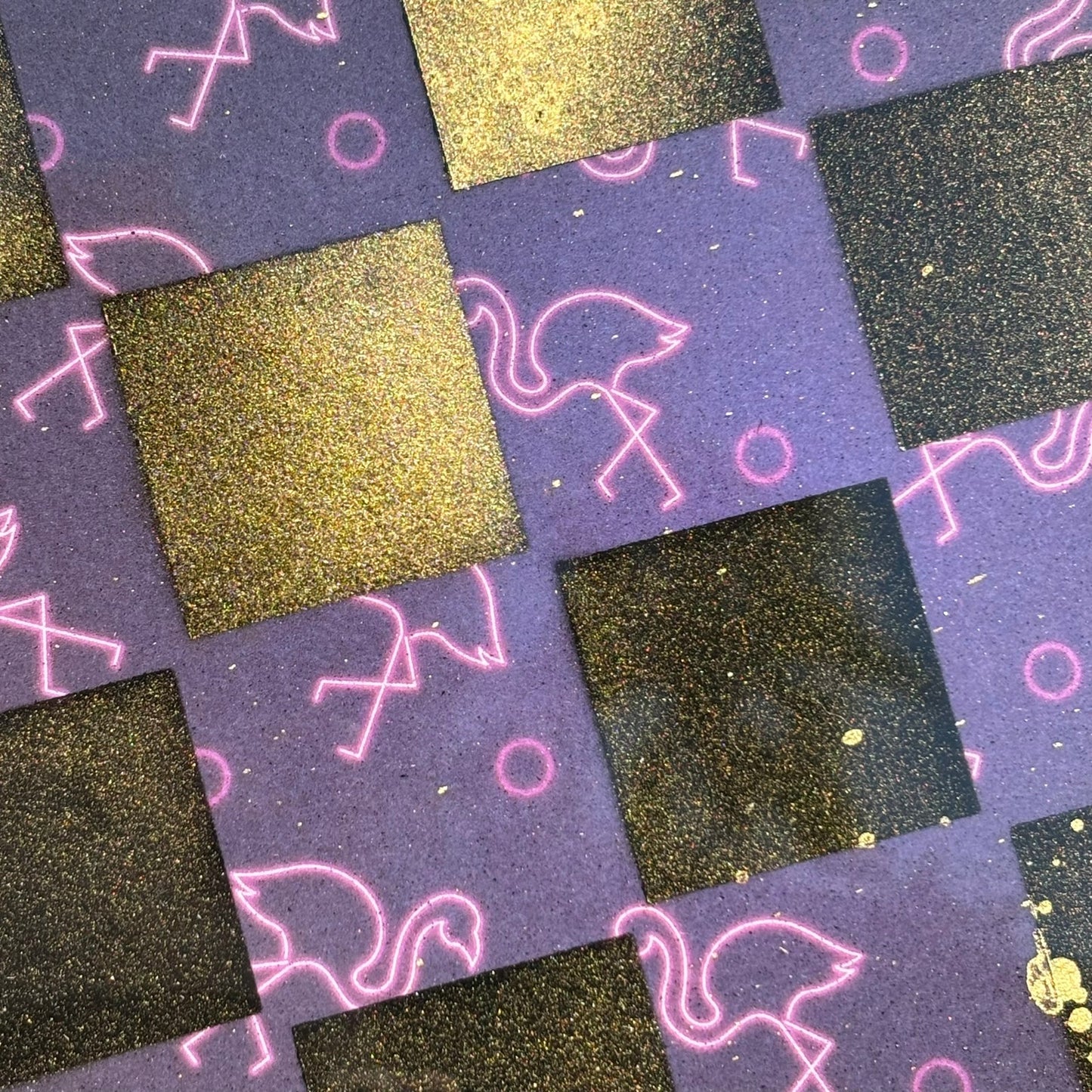 Golden Flamingo - Resin Coated Chess Board