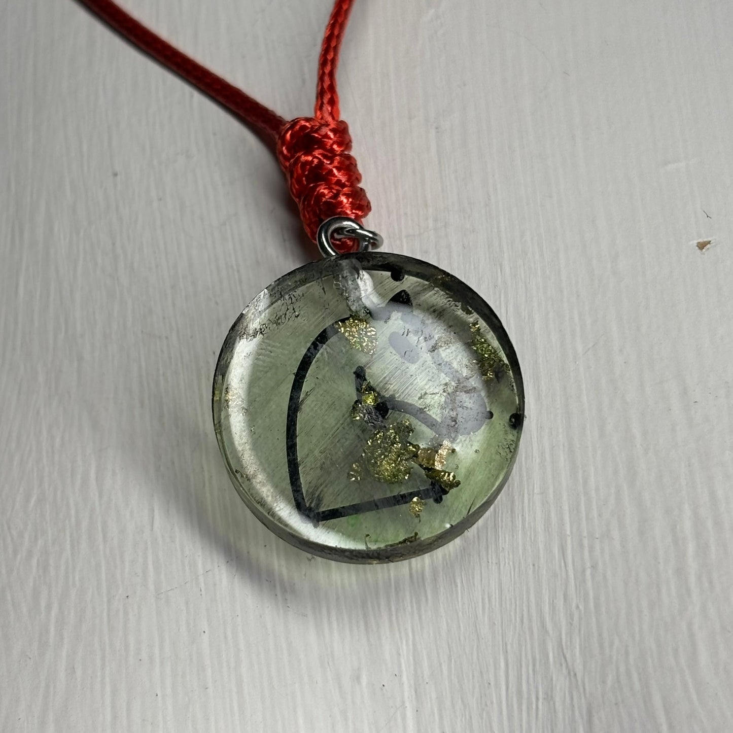 Chinese Green Knight - Handmade Resin Chess Necklace