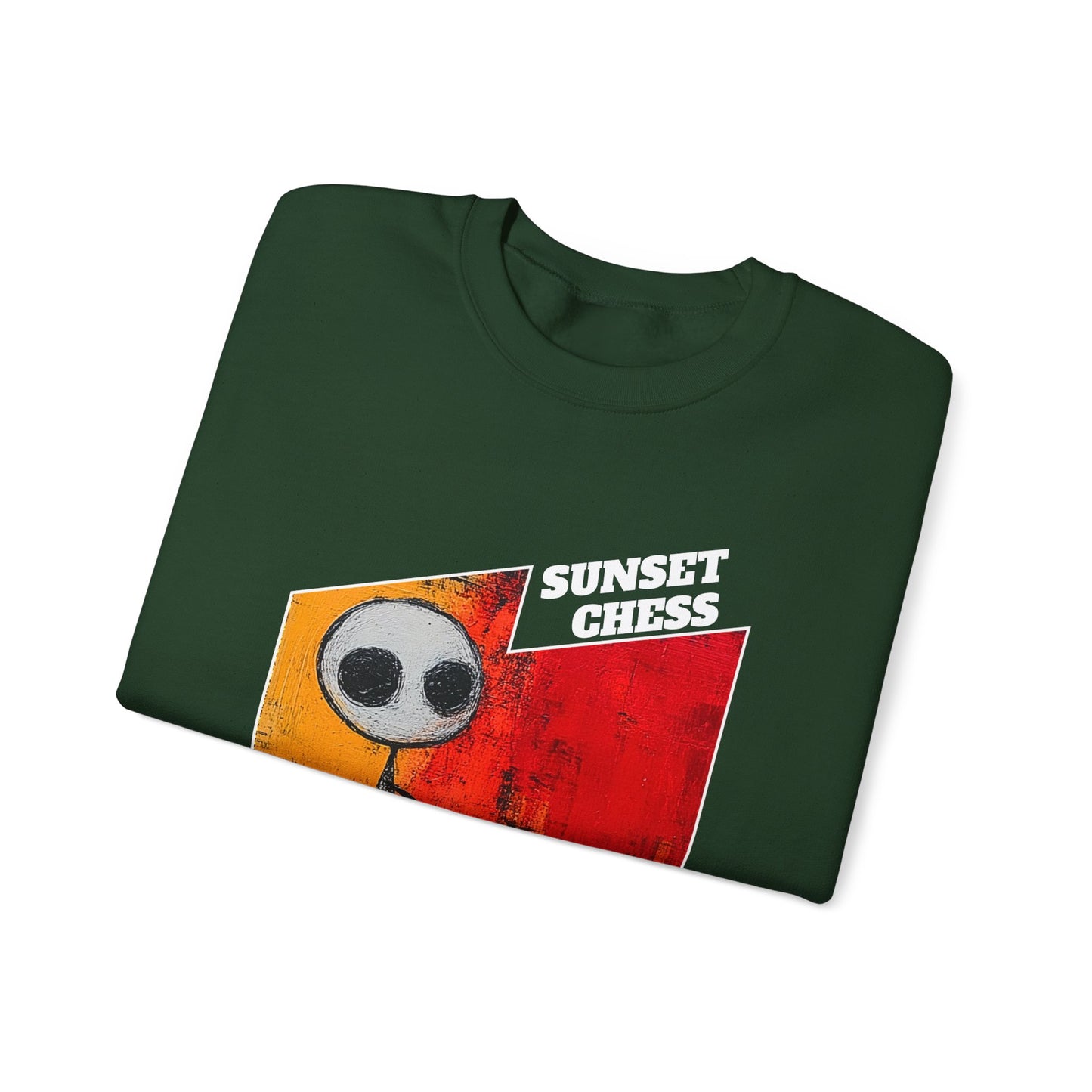 Stick Adventures - Green Chess Crewneck Sweater