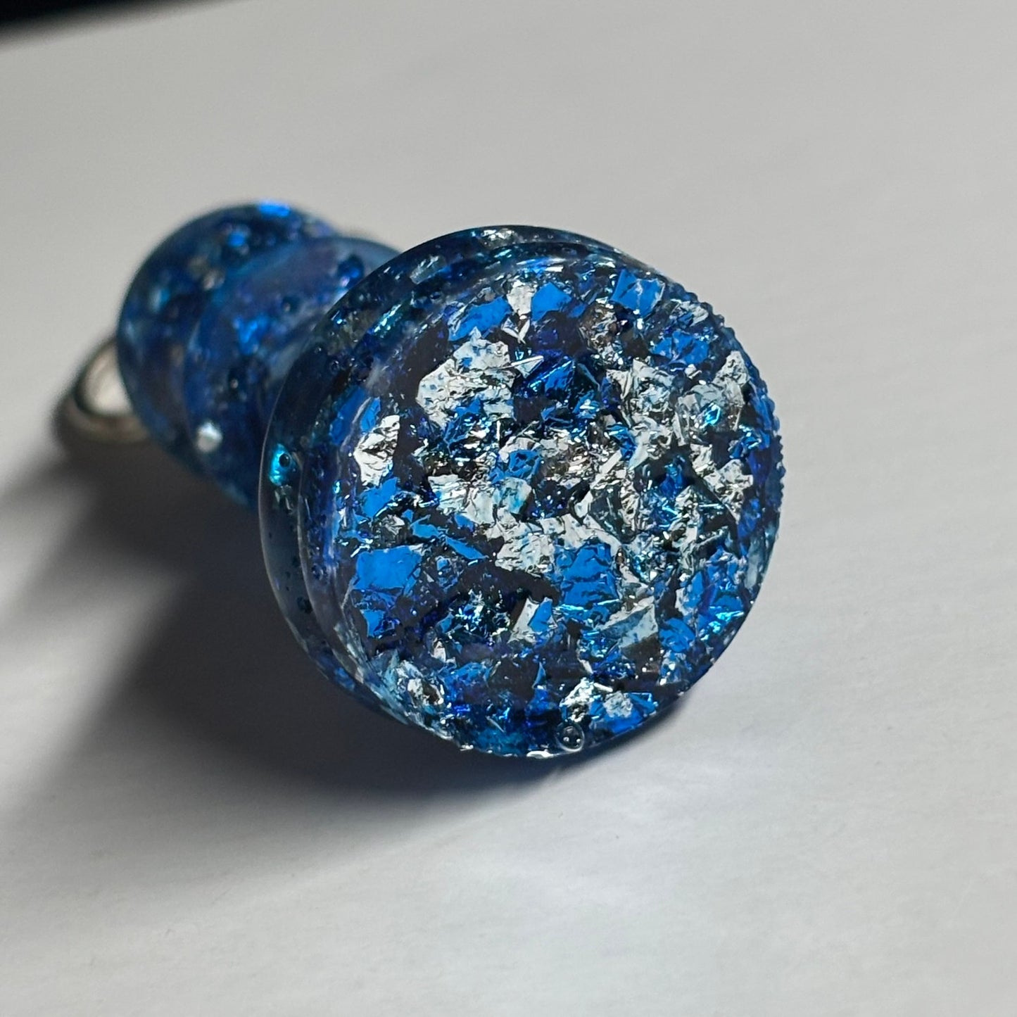 Hyper Crystal Blue King - Handmade Resin Keychain