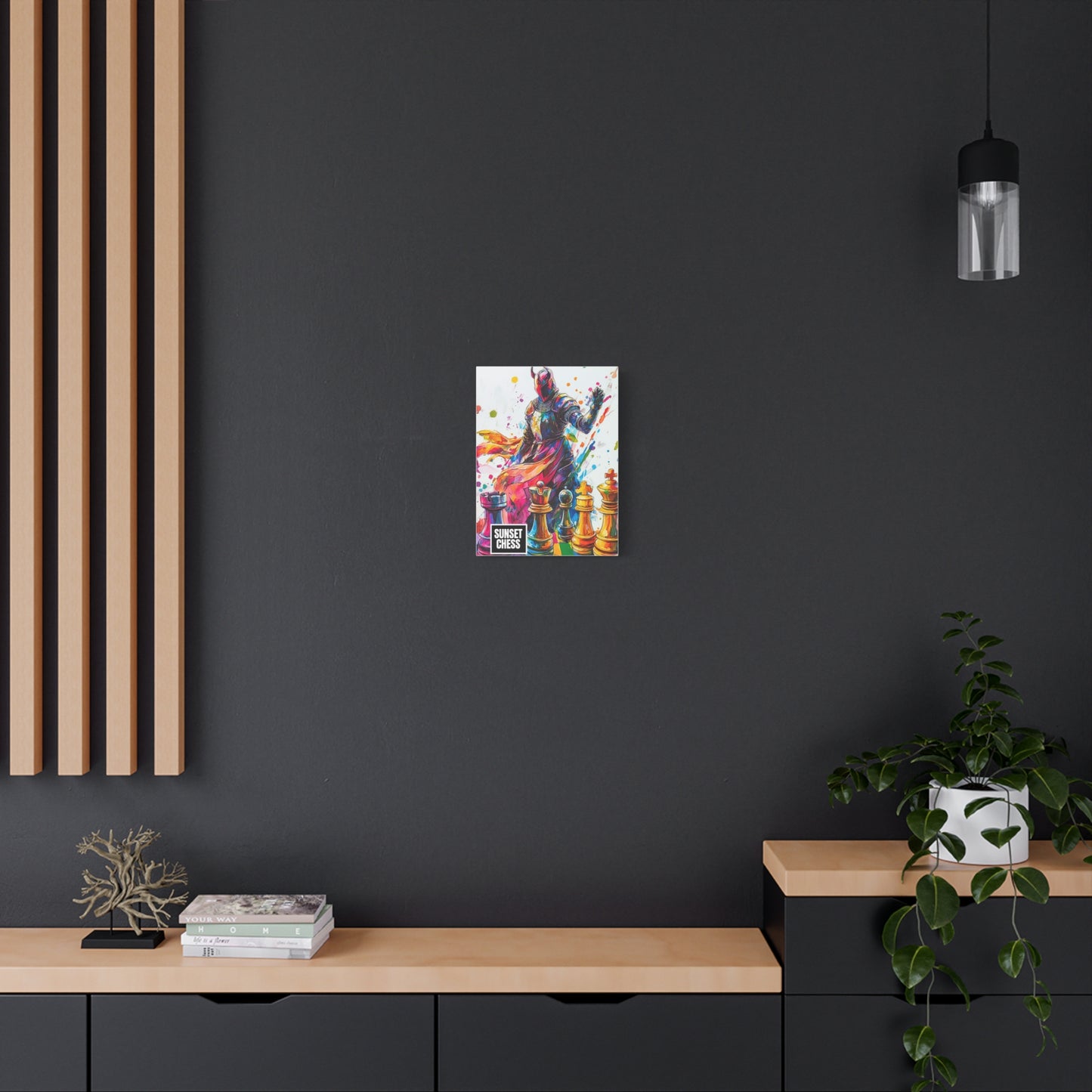 Knights Withdrawal - Canvas Chess Print 12"x16"
