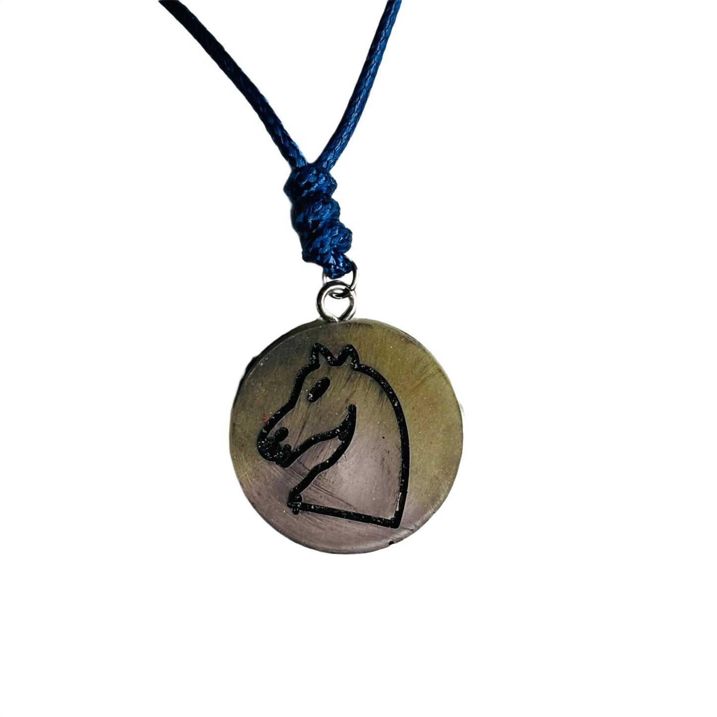 Simple Knight - Handmade Resin Chess Necklace