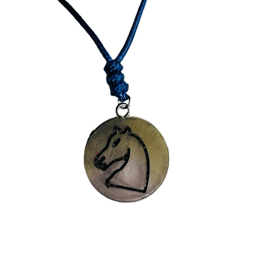 Simple Knight - Handmade Resin Chess Necklace