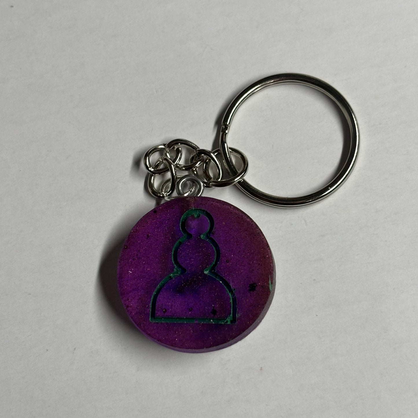 Purple Night Pawn - Handmade Resin Keychain