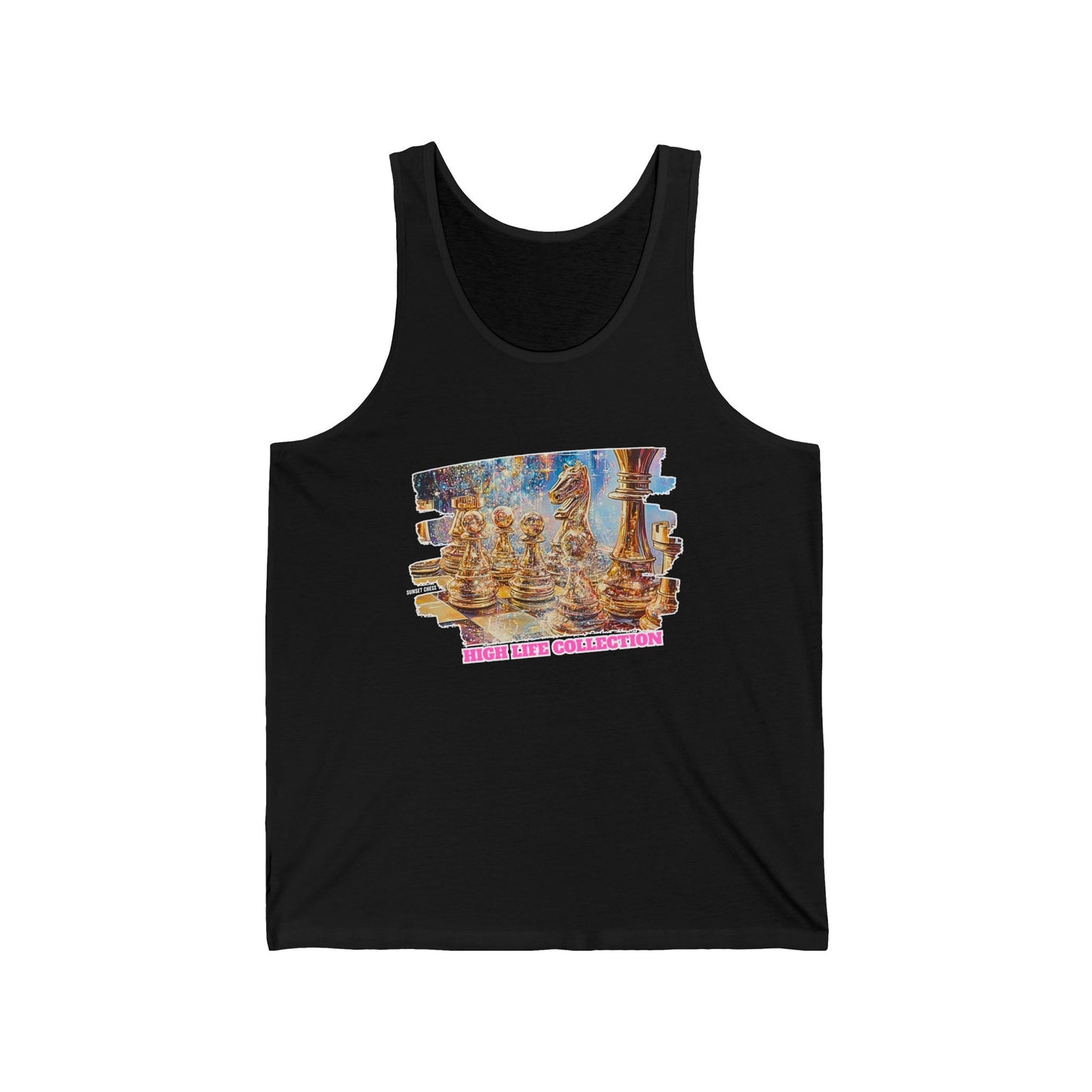 High Class Royalty - Black Chess Tank Top
