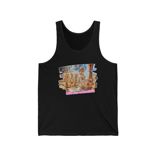 High Class Royalty - Black Chess Tank Top