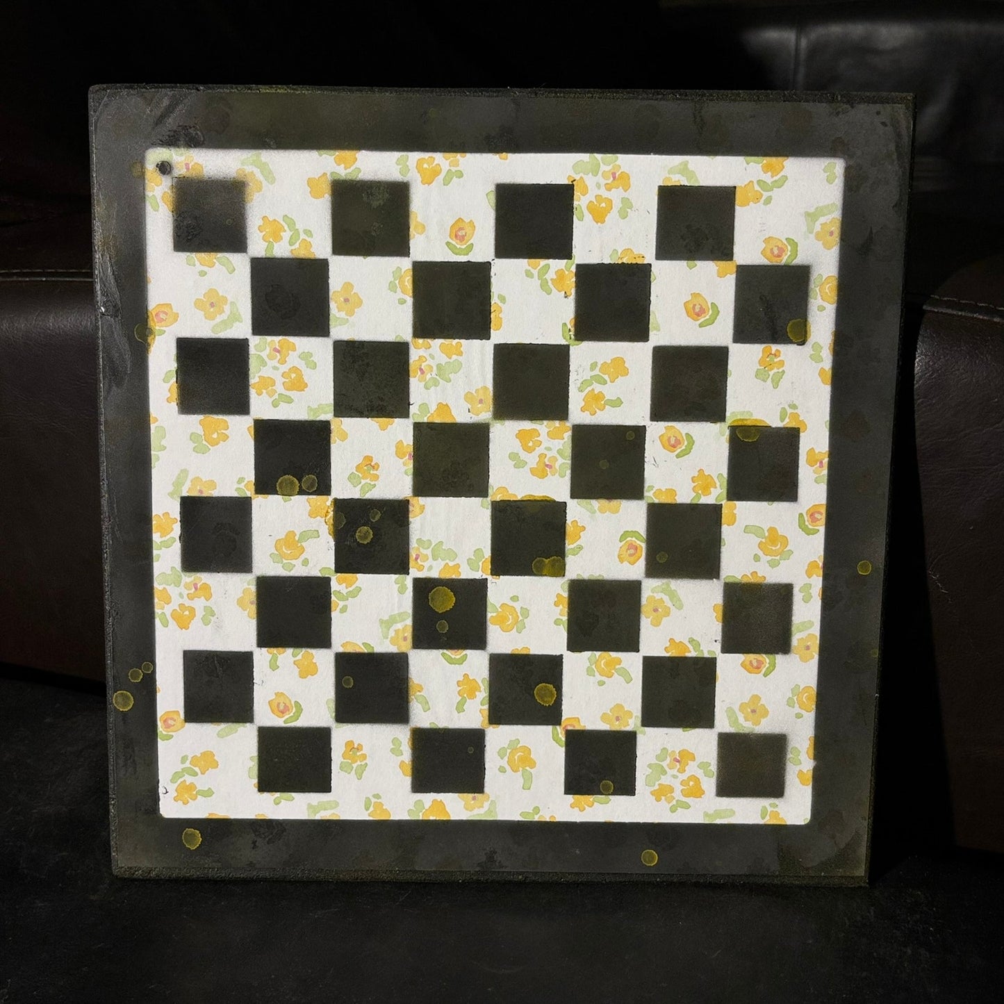 Simple Yellow - Scrapbook Chess Board