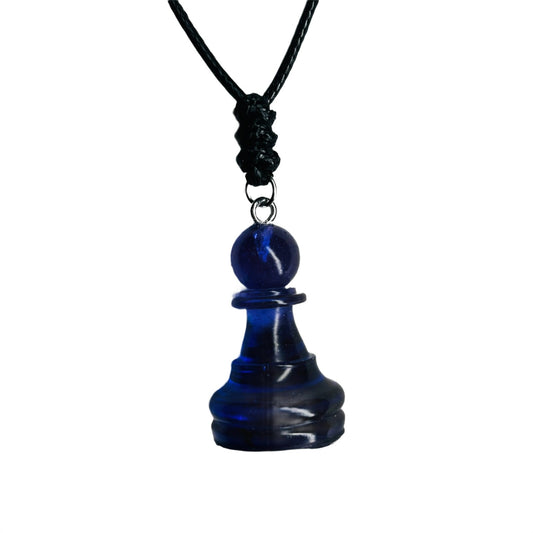 Purple Translucent Pawn - Handmade Resin Chess Necklace