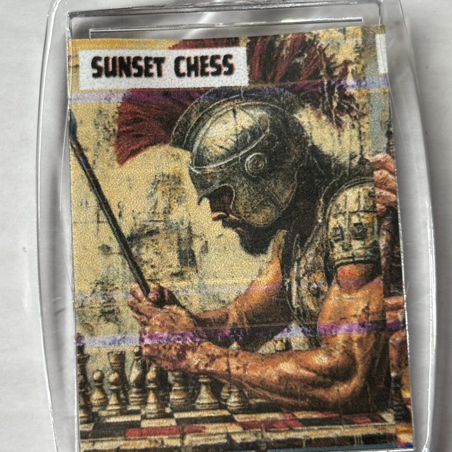 The Warrior - Chess  Photo Keychain