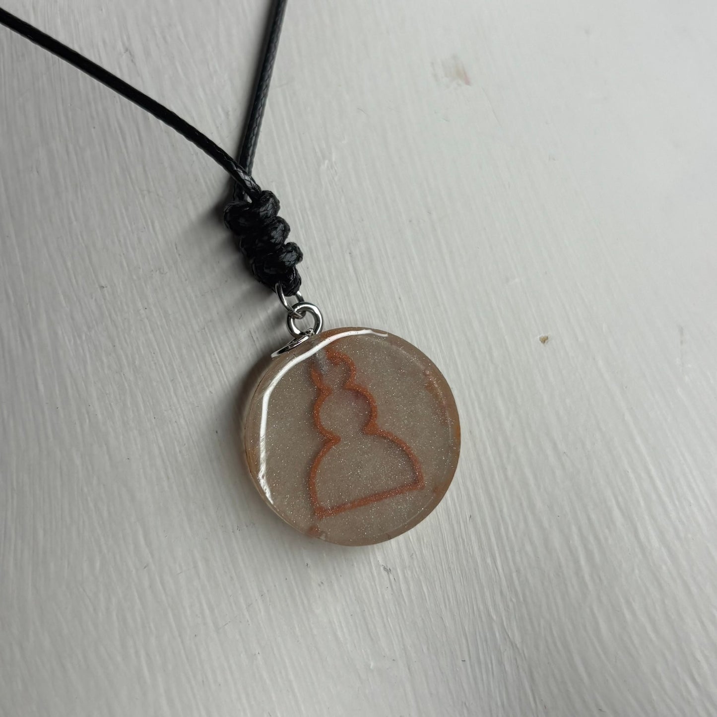 Silver Pawn - Handmade Resin Chess Necklace