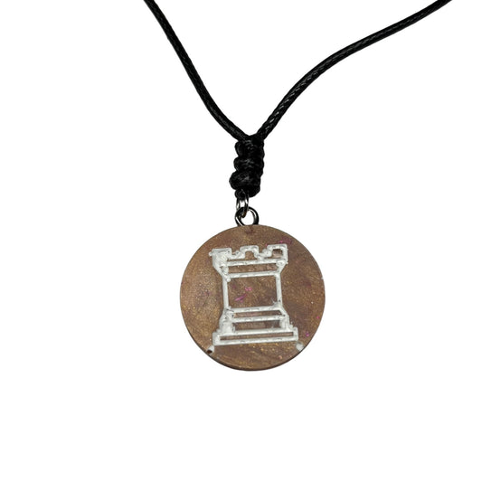 Royal Rook - Handmade Resin Chess Necklace