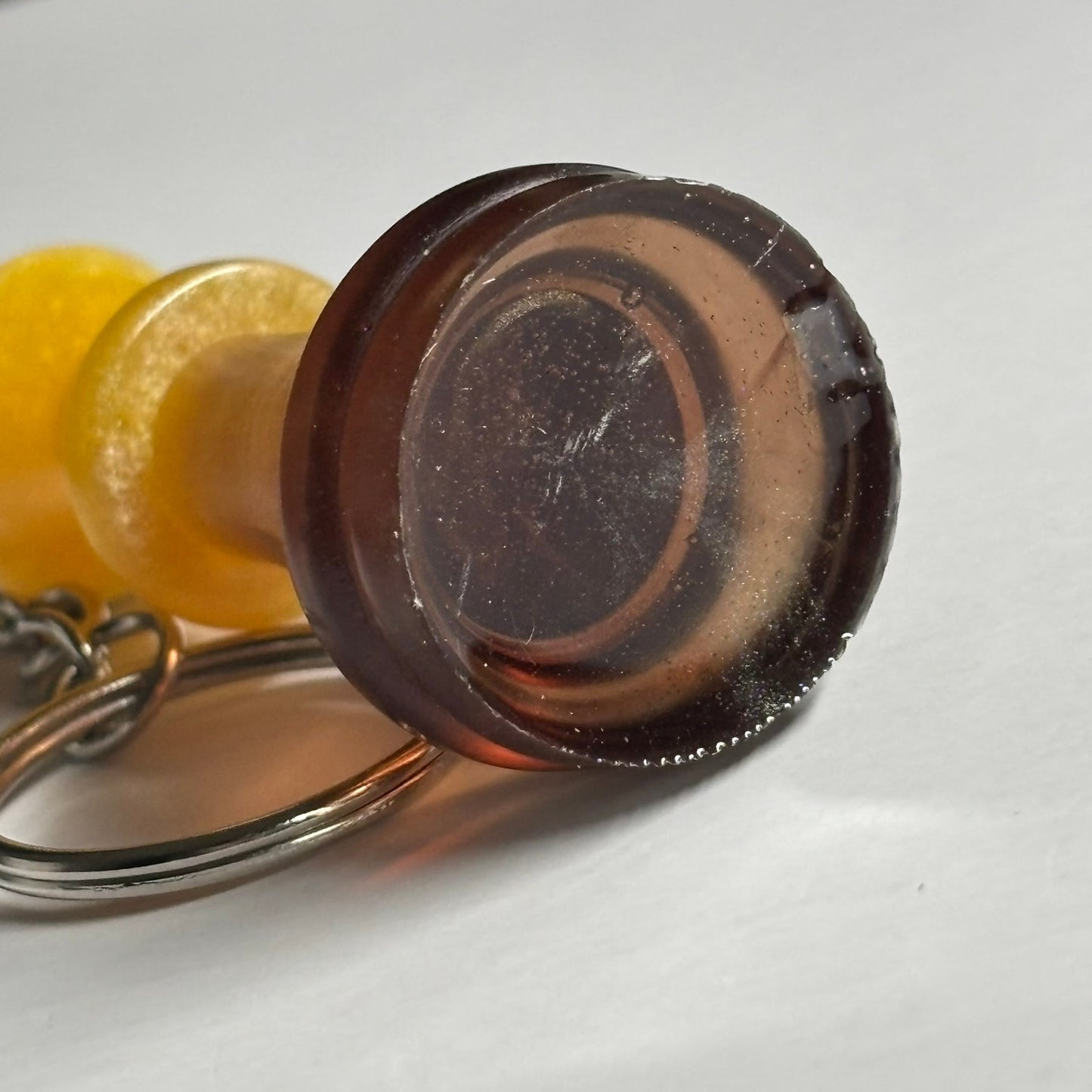 Yellow Coffee King - Handmade Resin Keychain