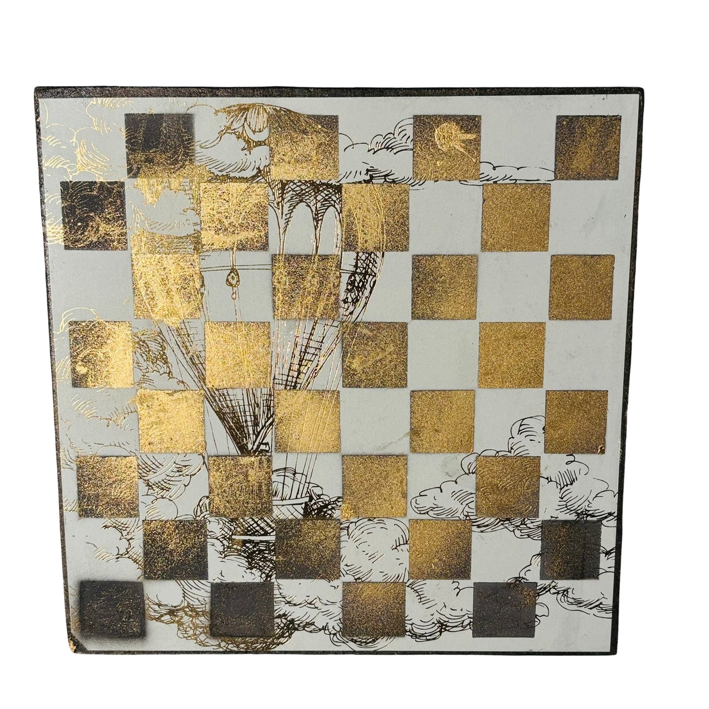 Golden Air Balloon - Scrapbook Chess Board