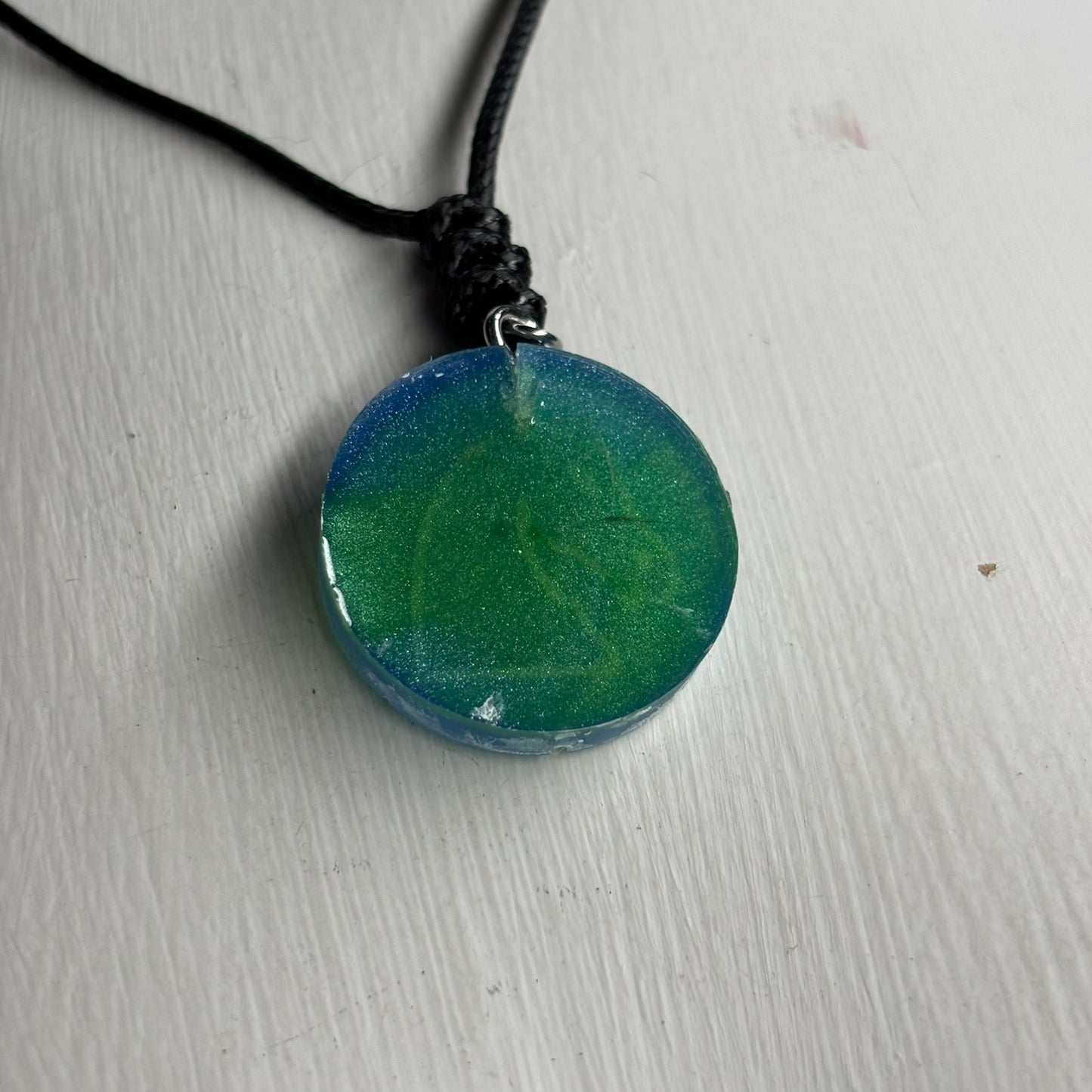 Blue Knight - Handmade Resin Chess Necklace