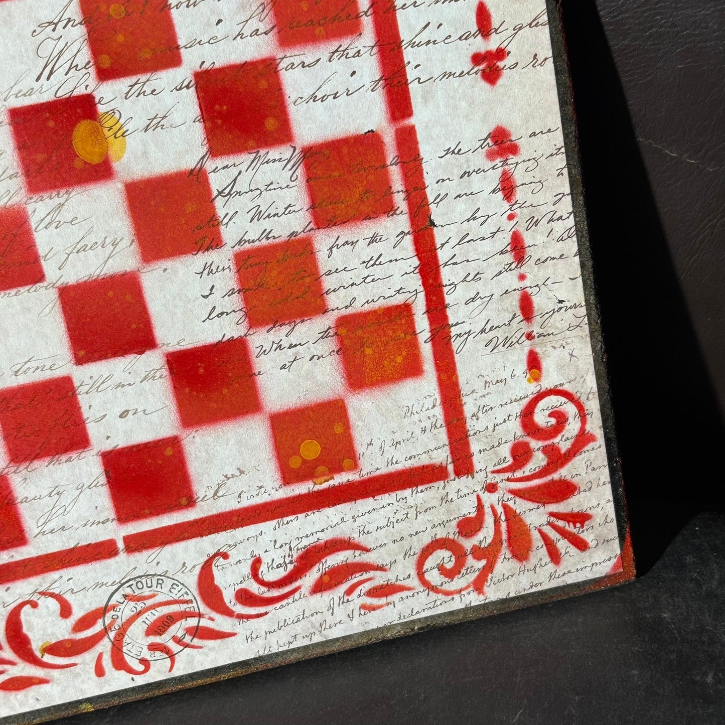 Classical Red - Scrapbook Chess Board