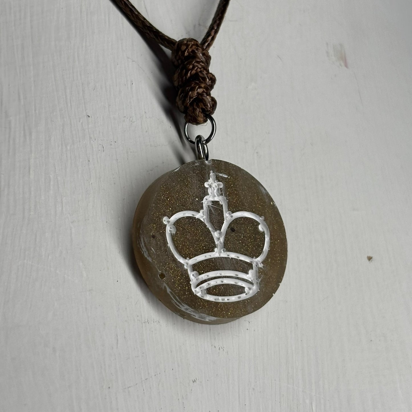 Cream King - Handmade Resin Chess Necklace