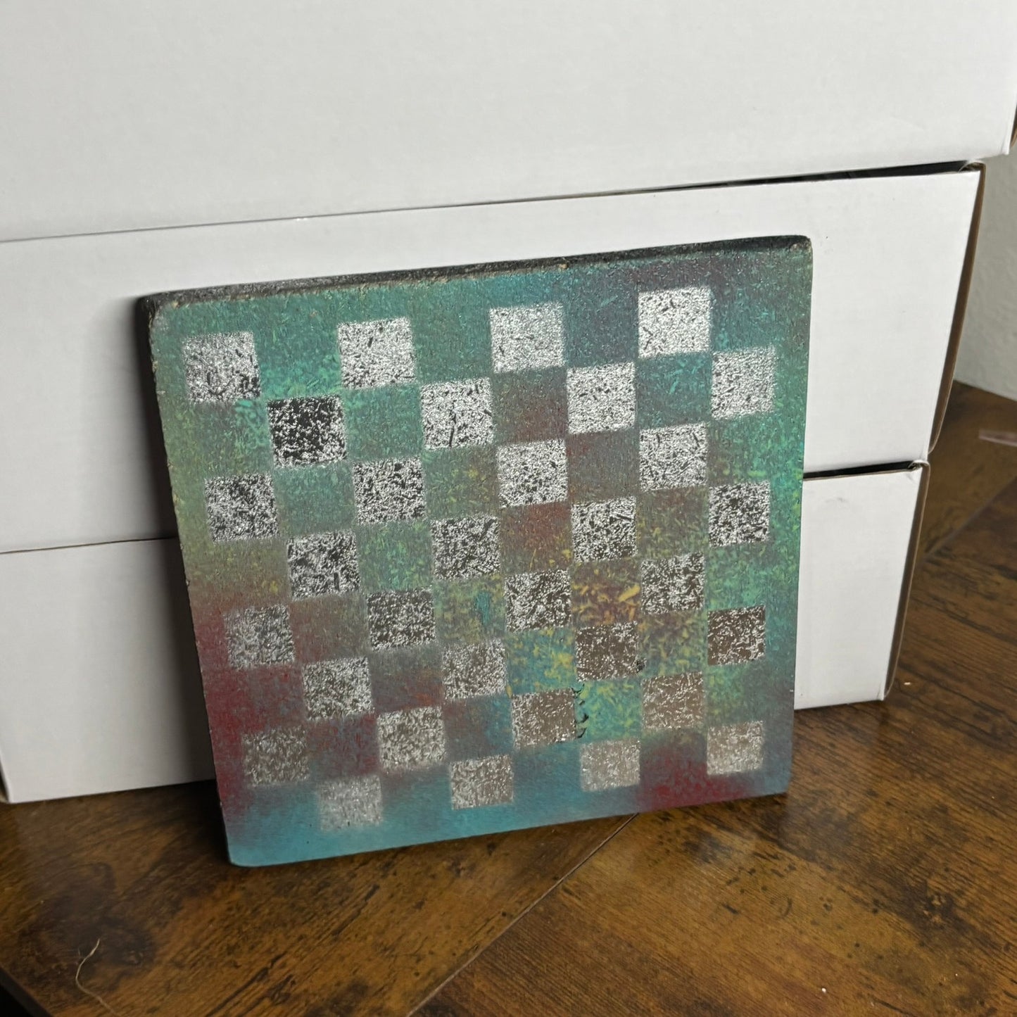 Toxic Chrome - Painted Double Sided Chess Board