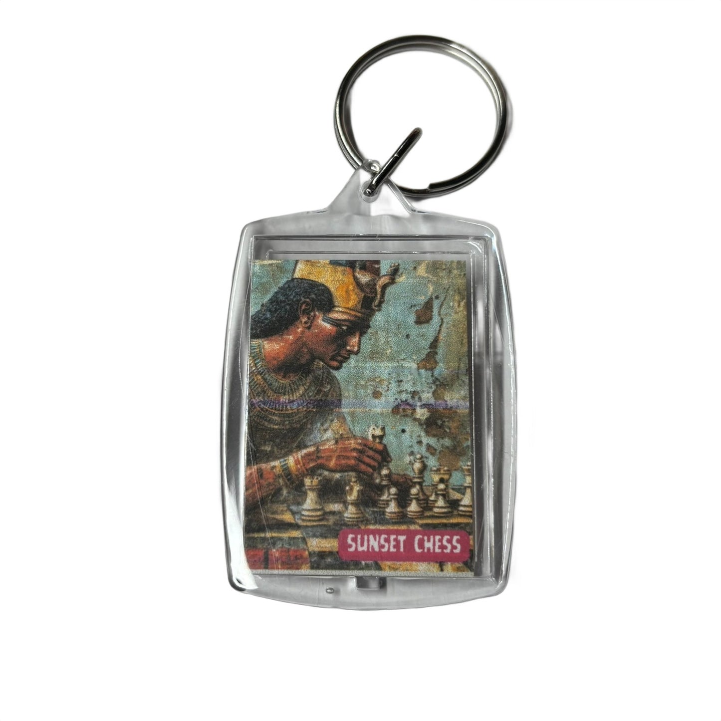 Egyptian Prince - Sunset Chess Photo Keychain