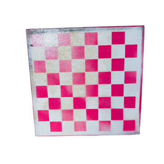 Pink & White - Painted Chess Board