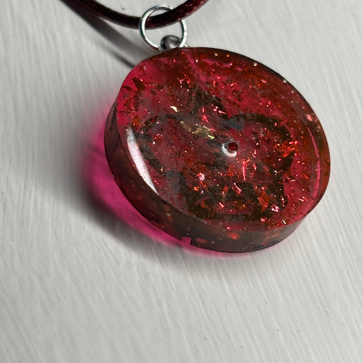 Royalty Red King - Handmade Resin Chess Necklace