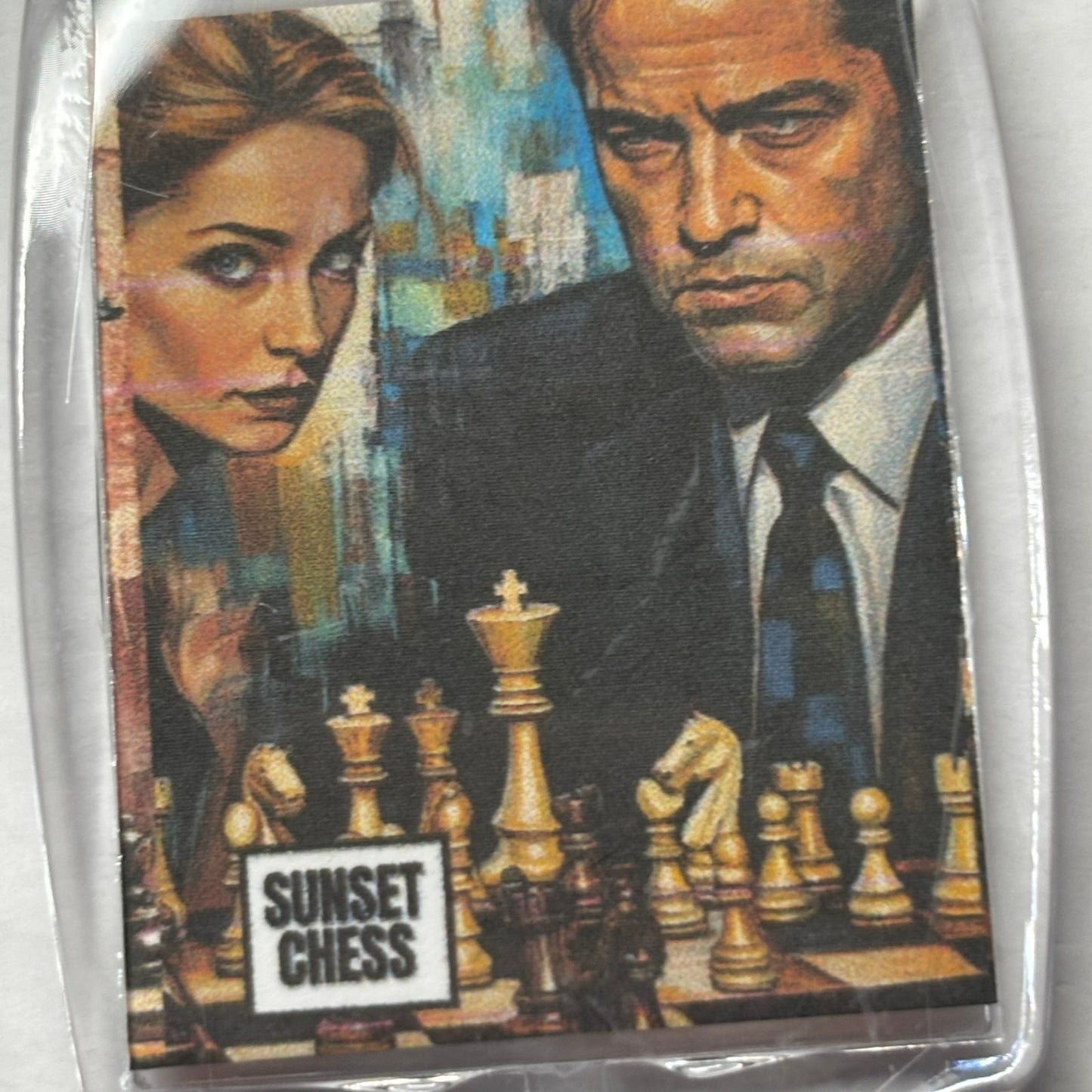 Anniversary - Chess  Photo Keychain