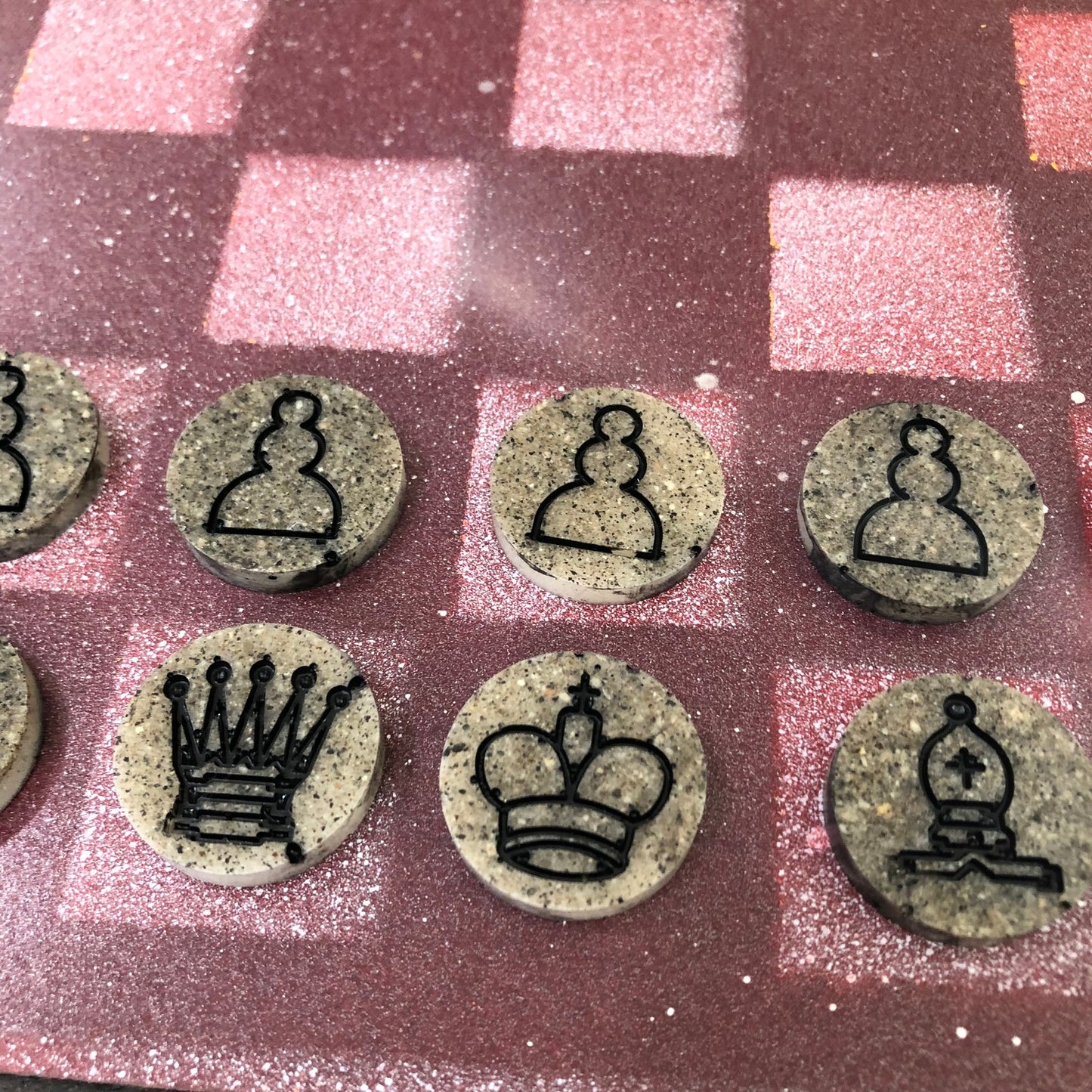 Violet Space - Painted Chess Set