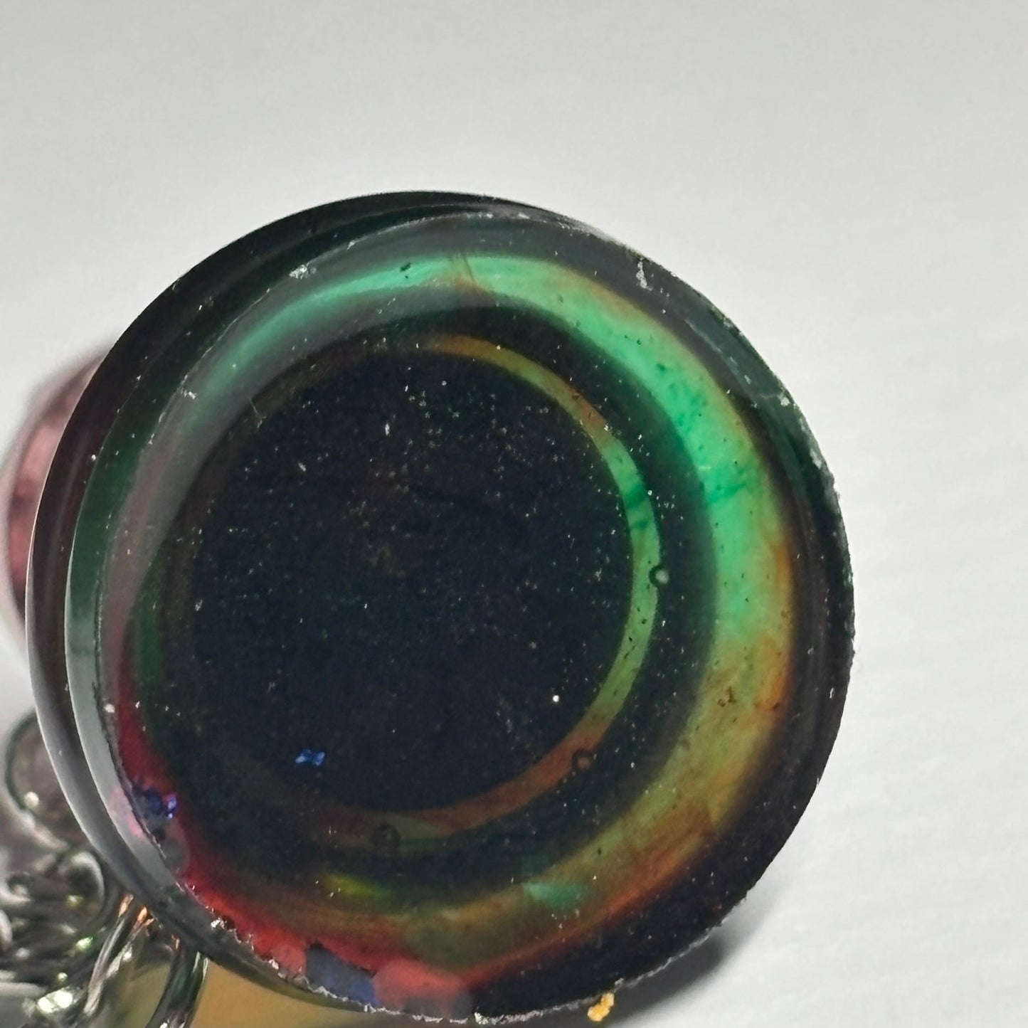 Green/Violet Rook - Handmade Resin Keychain