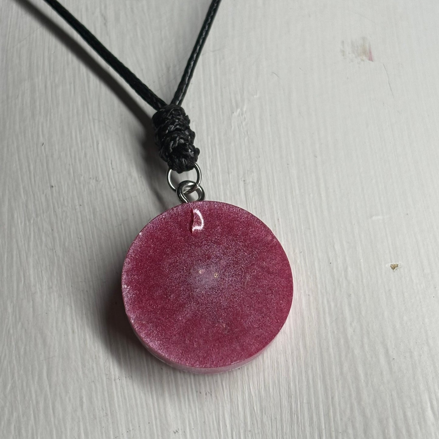 Simple Pink Knight - Handmade Resin Chess Necklace