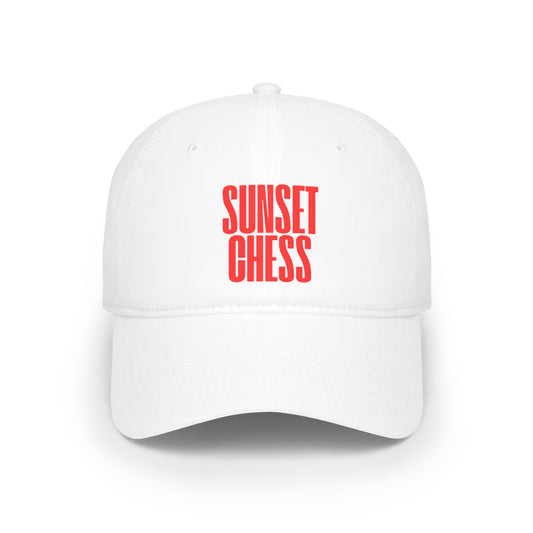 Sunset Chess - Sunset Chess White Baseball Cap