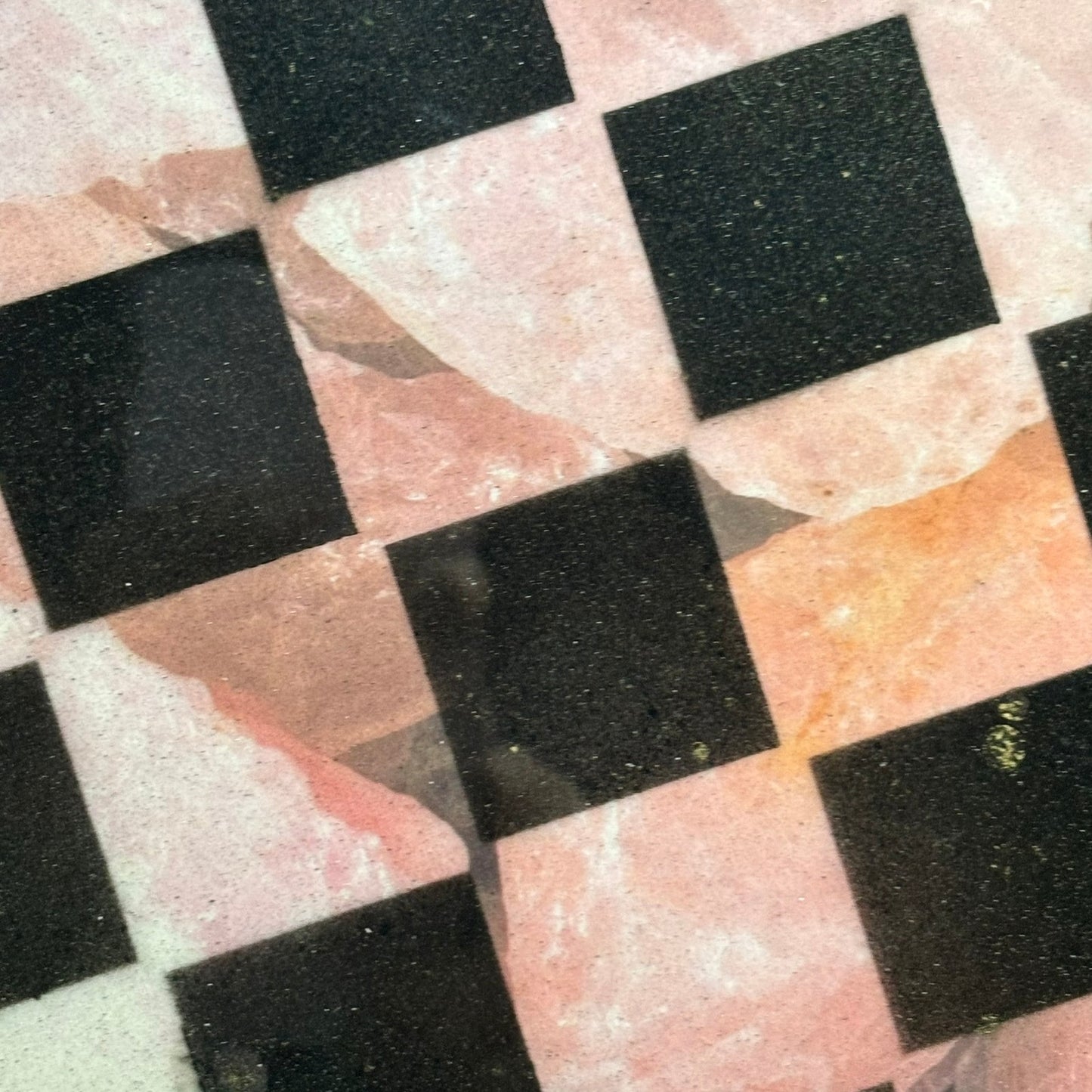 Soft Pink Rock - Resin Coated Chess Board