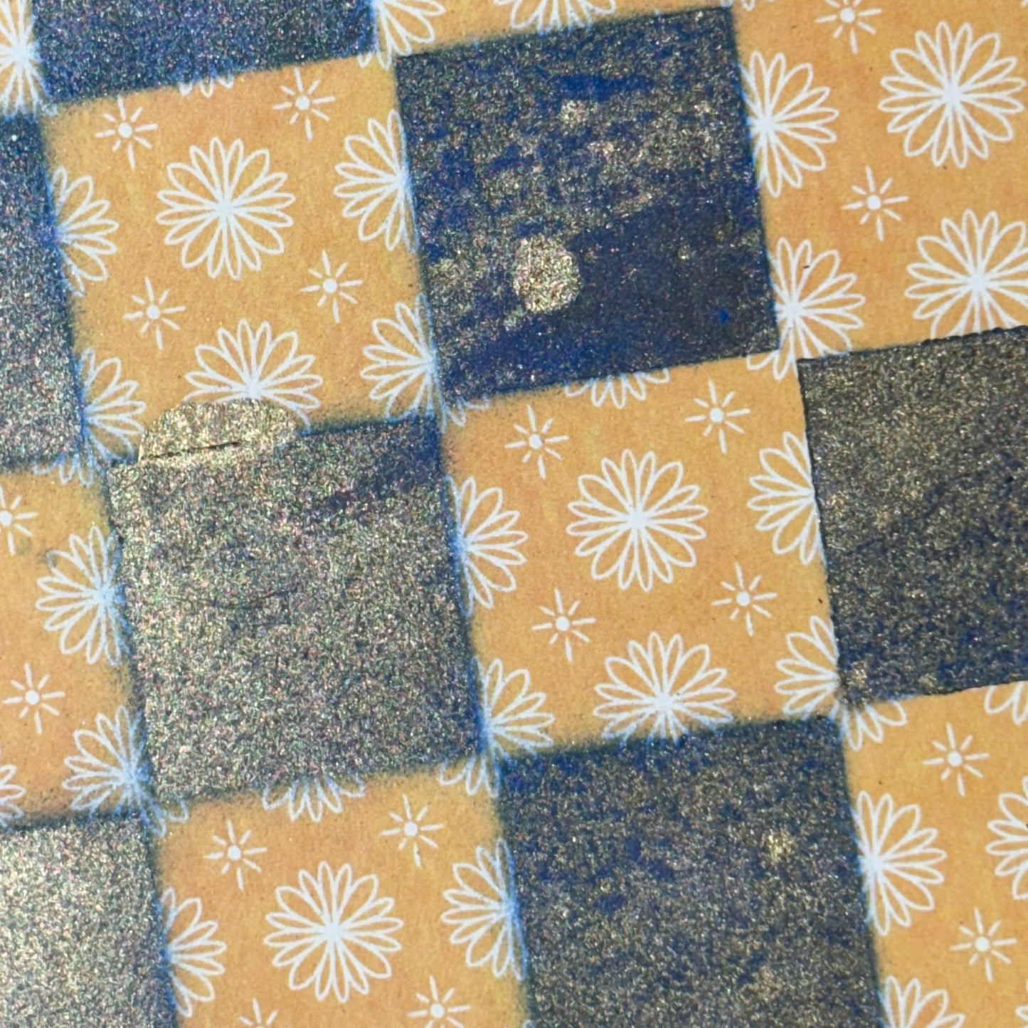 Blue & Yellow - Scrapbook Chess Board