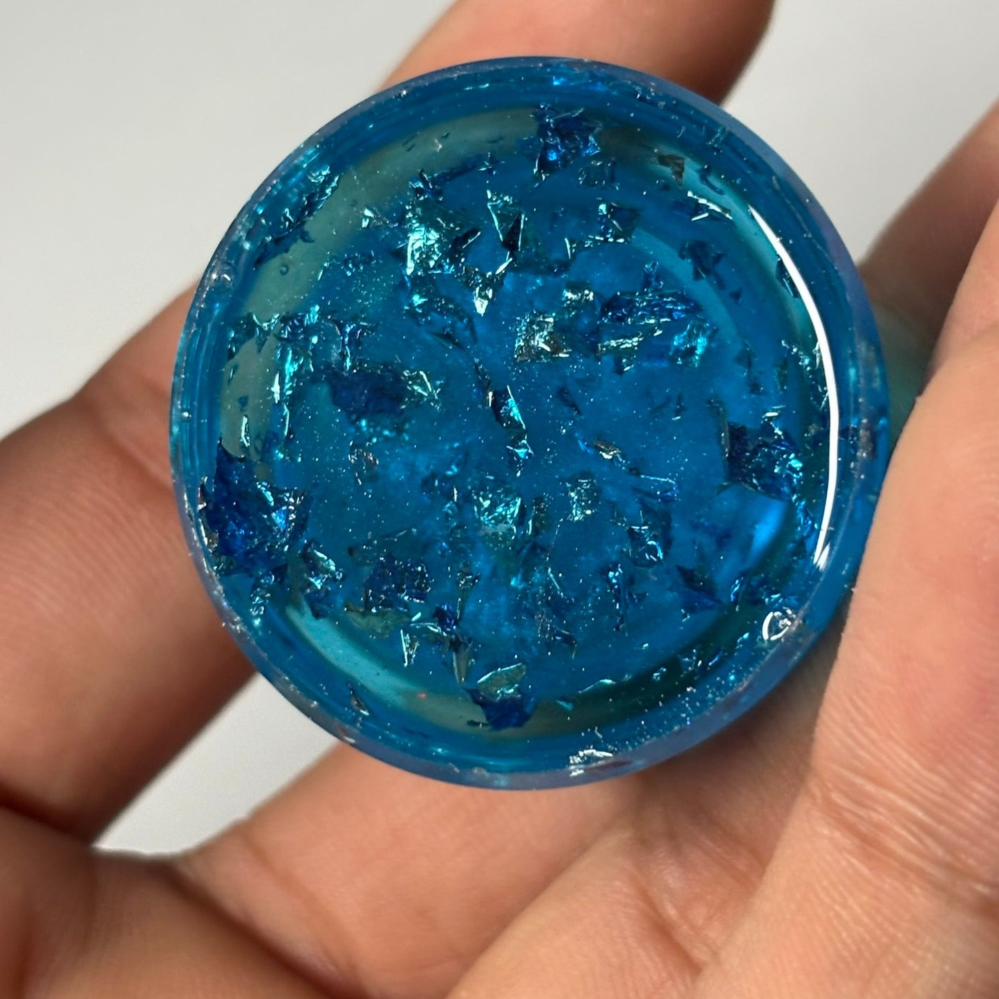 The Ice Blue Rook - Handmade Resin Keychain - Large Edition