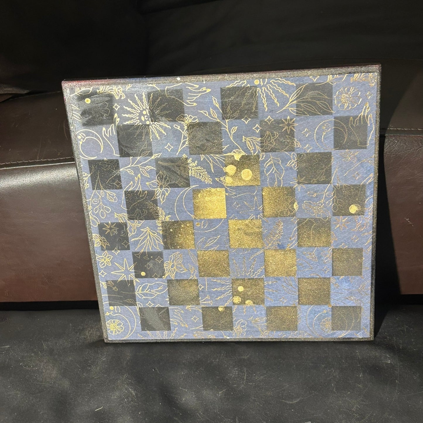 Navy Blue Gold - Scrapbook Chess Board