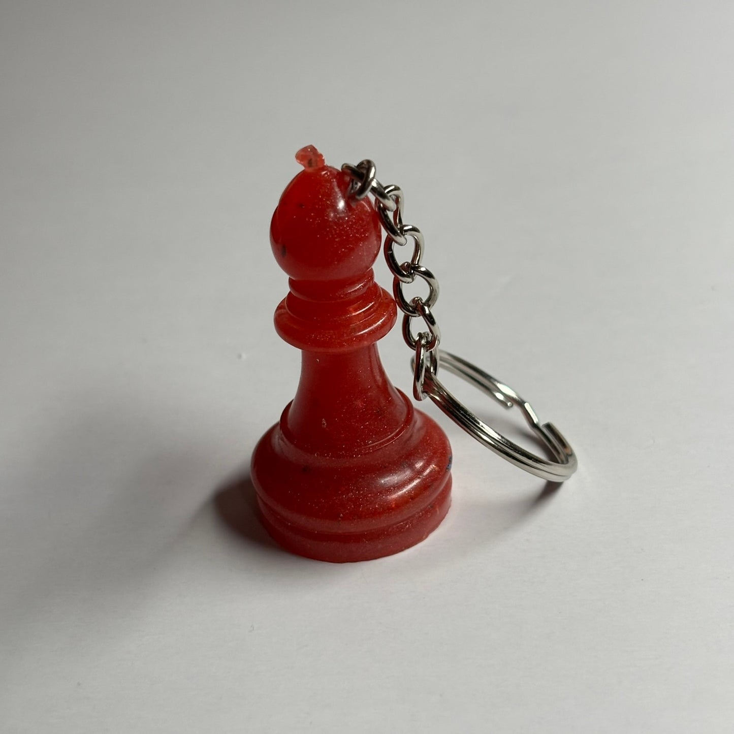 Cherry Red Bishop - Handmade Resin Keychain
