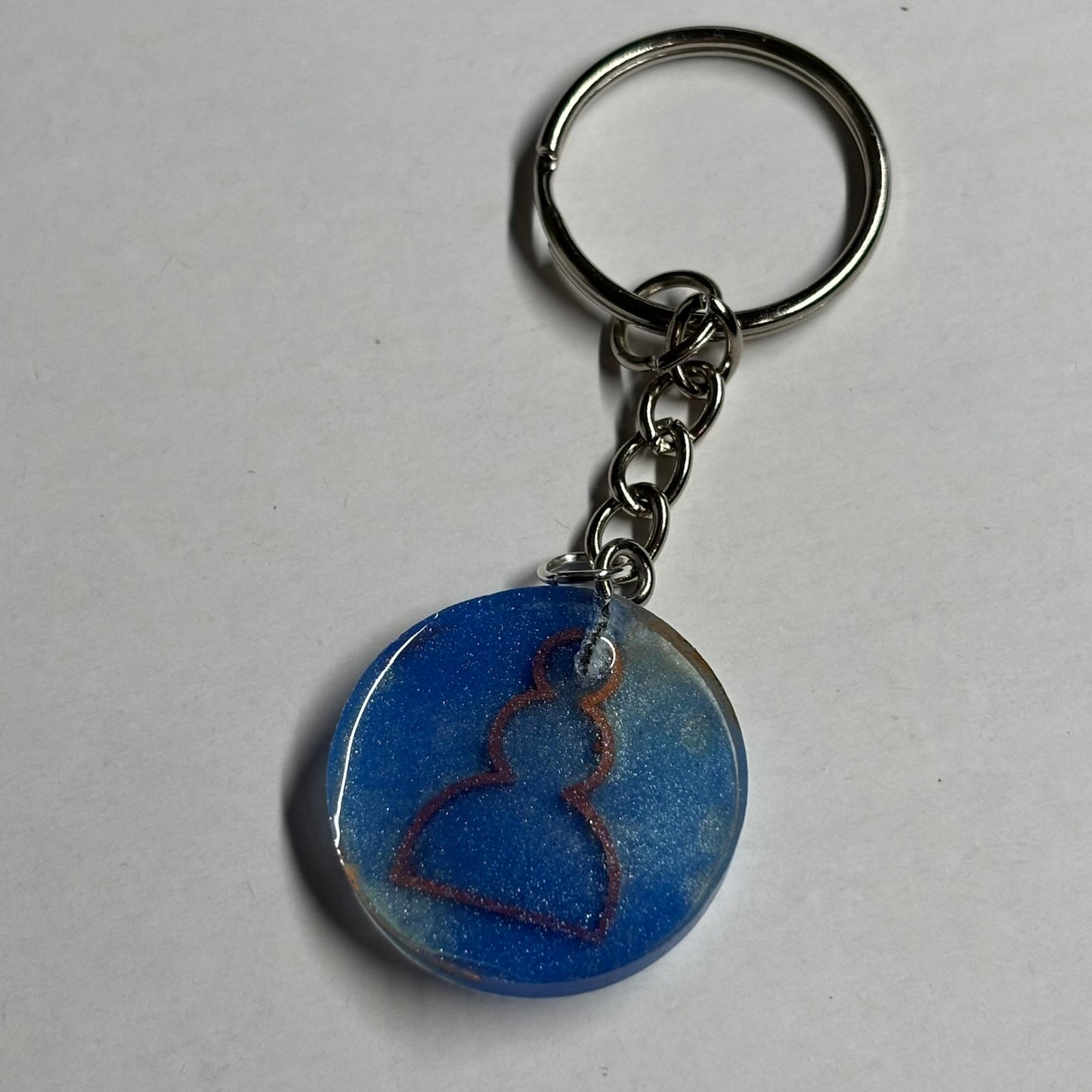 Blue Orange Pawn - Handmade Resin Keychain