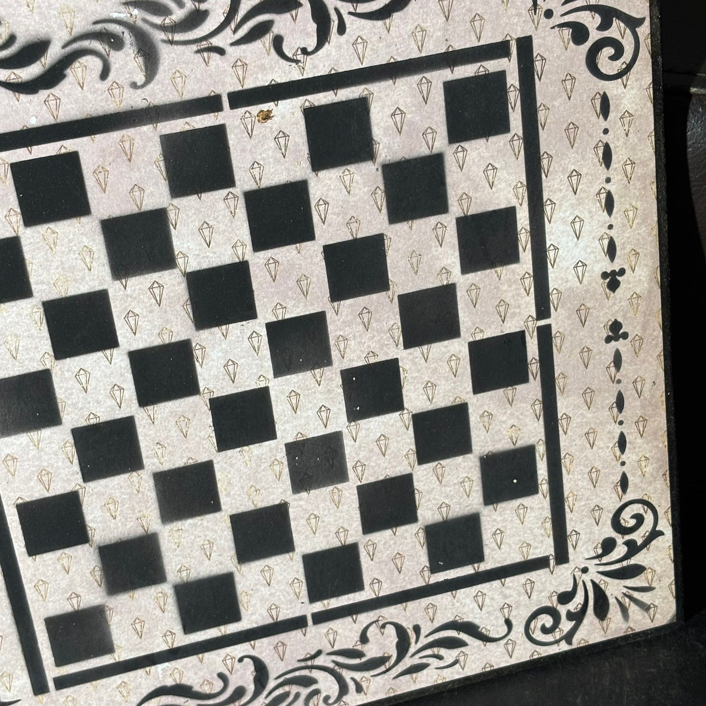 Cream Black - Scrapbook Chess Board