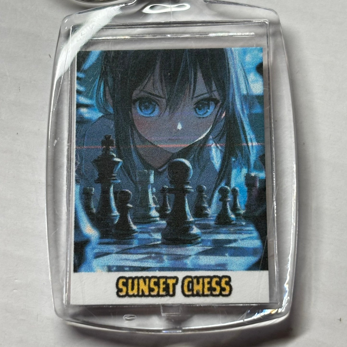 Anime Thinker - Chess  Photo Keychain