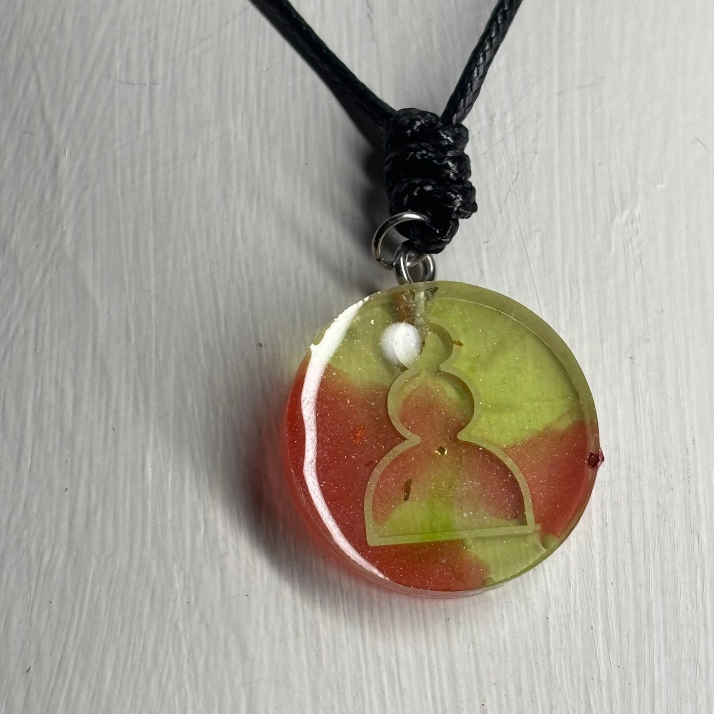 Color Mix Pawn - Handmade Resin Chess Necklace