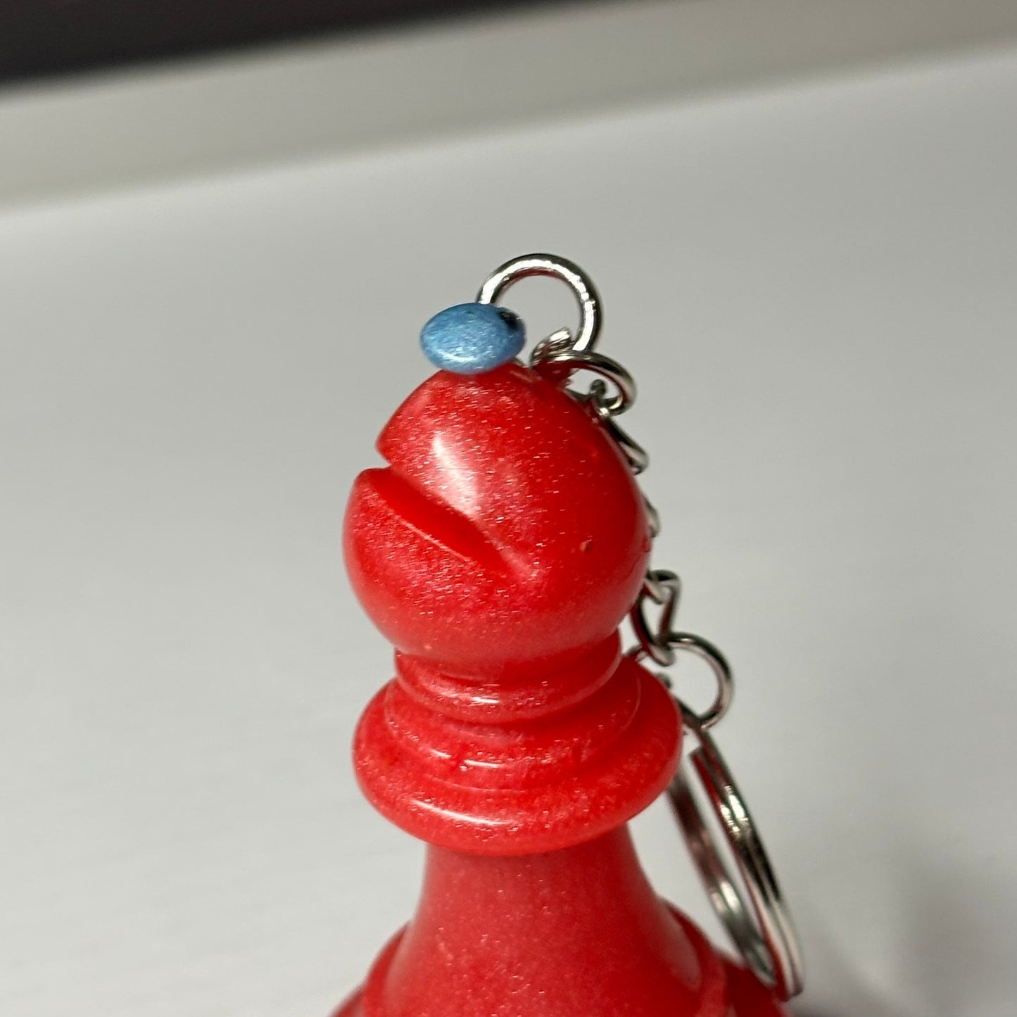 Hot Red Bishop - Handmade Resin Keychain - Large Edition