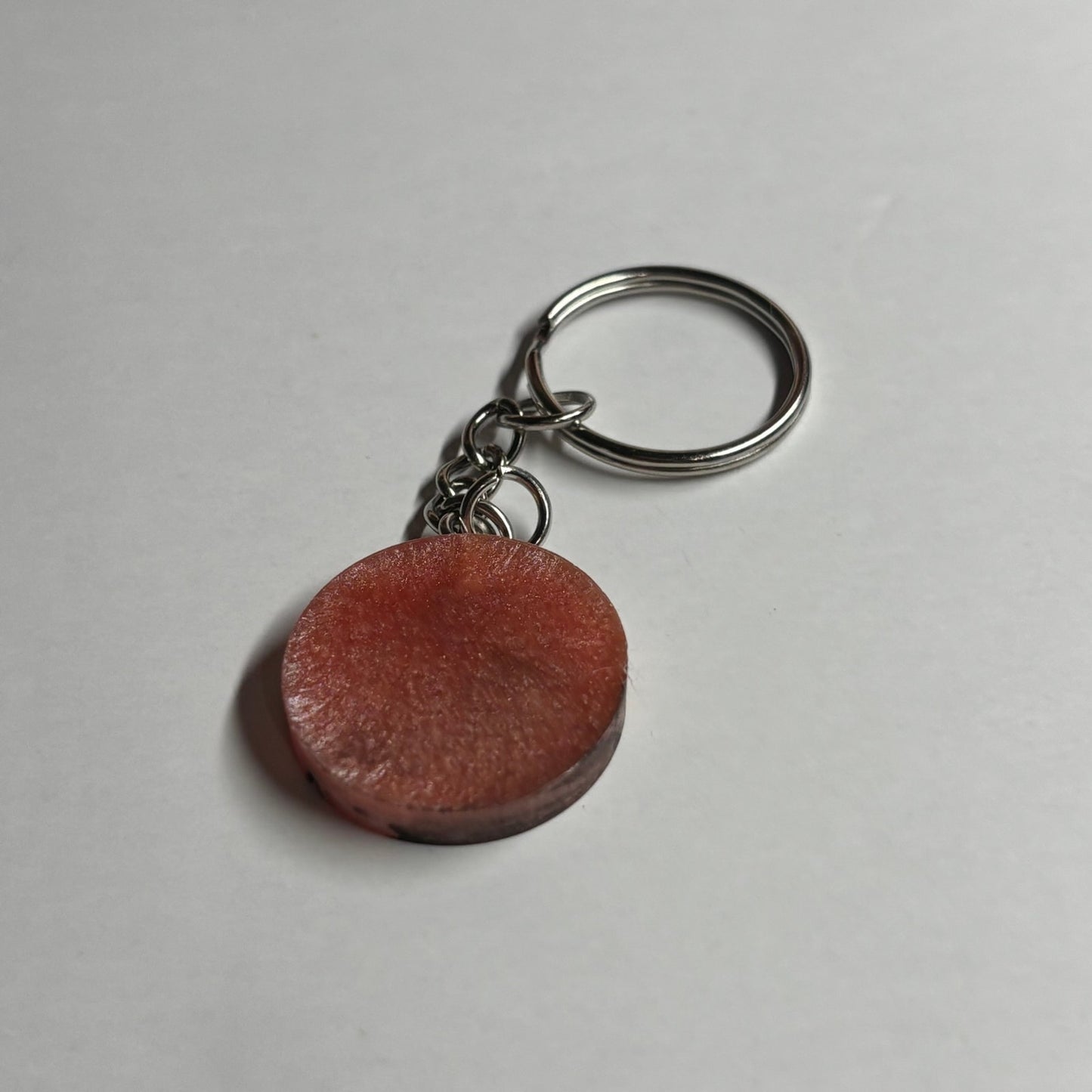 Peach Cream Knight - Handmade Resin Keychain - Flat Edition