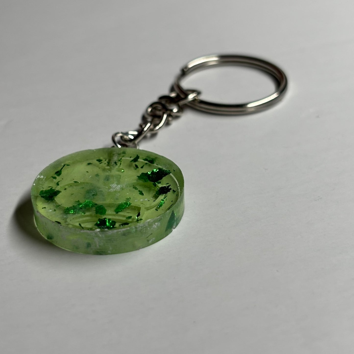 Transparent Green King - Handmade Resin Keychain