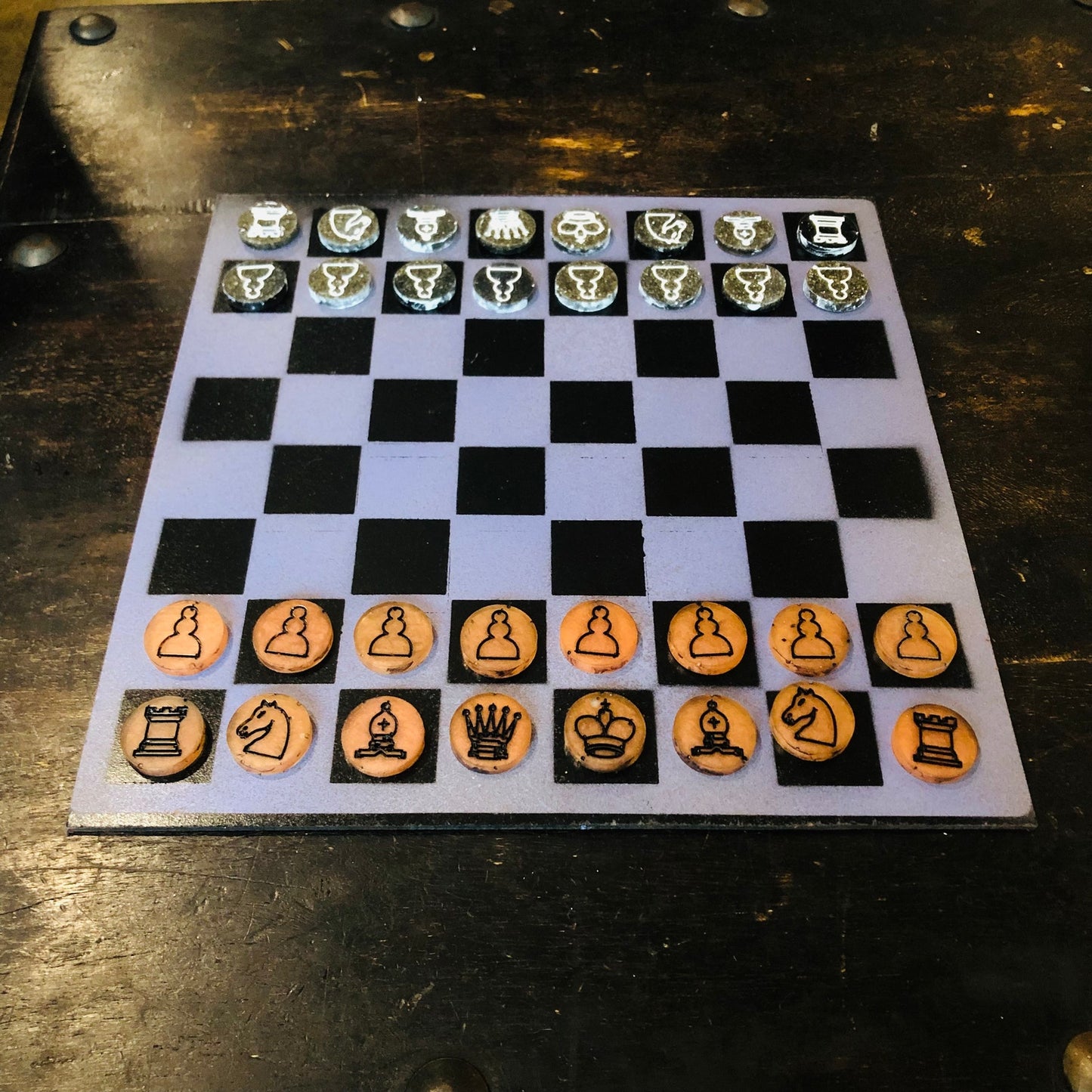 Hue Purple - Painted Chess Set